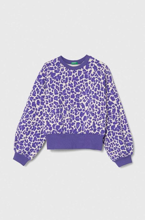 Дитяча кофта United Colors of Benetton колір фіолетовий візерунок (3601261)