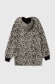 Дитяча кофта United Colors of Benetton колір чорний з капюшоном візерунок (3601267)
