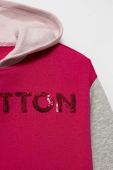 Дитяча кофта United Colors of Benetton колір рожевий з капюшоном візерунок (3634246)