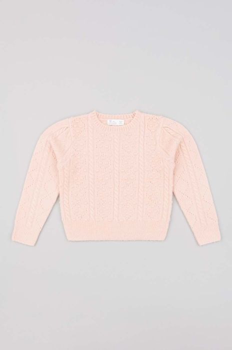 Дитячий светр zippy колір рожевий легкий