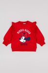 Бавовняна кофта для немовлят zippy колір червоний з принтом