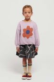 Дитяча бавовняна кофта Bobo Choses колір фіолетовий з принтом