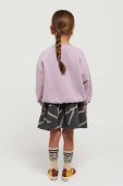Дитяча бавовняна кофта Bobo Choses колір фіолетовий з принтом