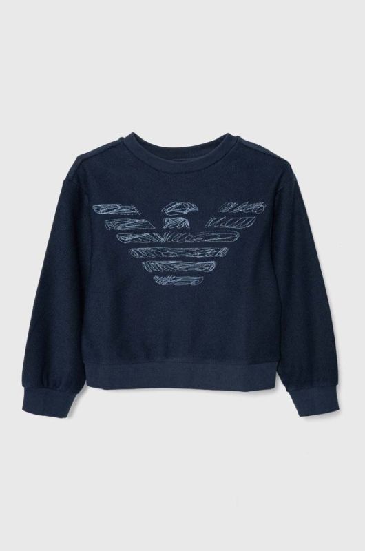 Дитяча кофта Emporio Armani колір синій з аплікацією (3506651)