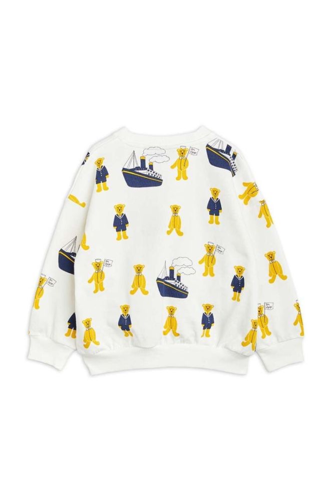 Дитяча бавовняна кофта Mini Rodini колір білий візерунок (3268721) фото 2