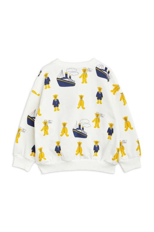 Дитяча бавовняна кофта Mini Rodini колір білий візерунок (3268721) фото 2