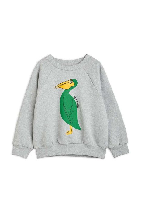 Дитяча бавовняна кофта Mini Rodini колір сірий з принтом (3268757)