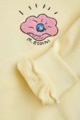 Дитяча бавовняна кофта Mini Rodini колір жовтий з аплікацією (3268773)