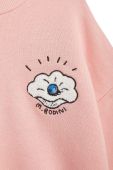 Дитяча бавовняна кофта Mini Rodini колір рожевий з аплікацією (3268779)