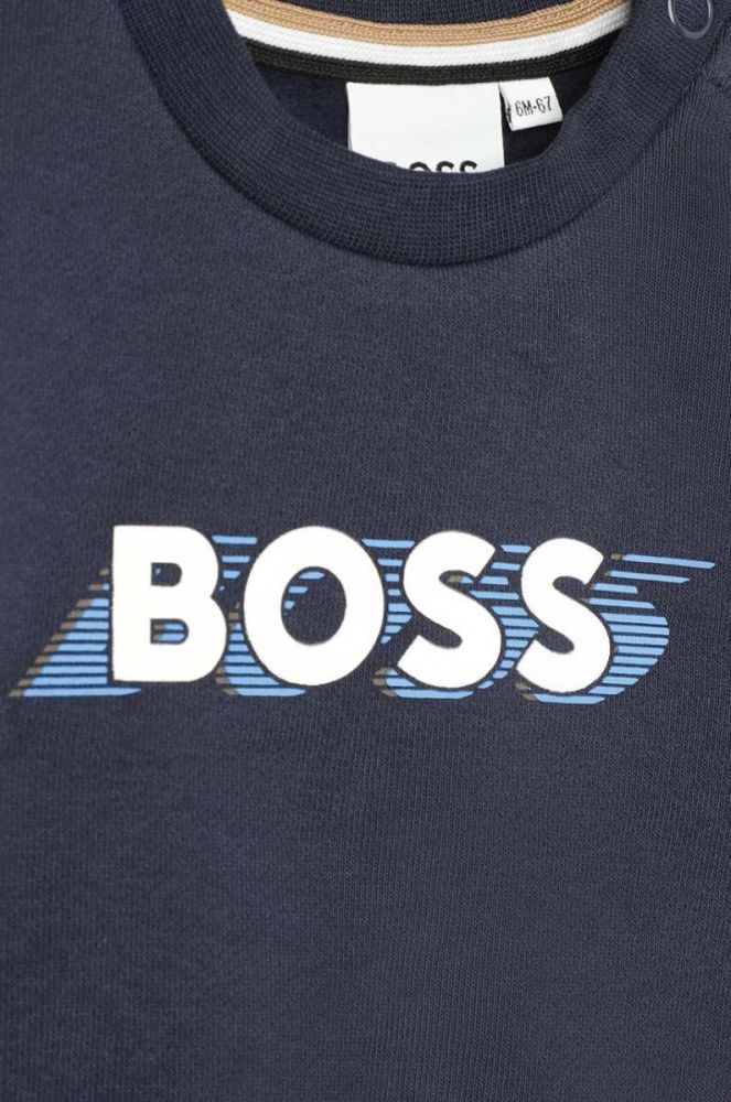 Дитяча кофта BOSS колір синій з принтом (3445404) фото 3