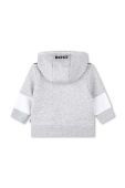 Кофта для немовлят BOSS колір сірий з капюшоном візерунок