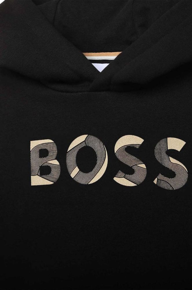 Дитяча кофта BOSS колір чорний з принтом (3445415) фото 3
