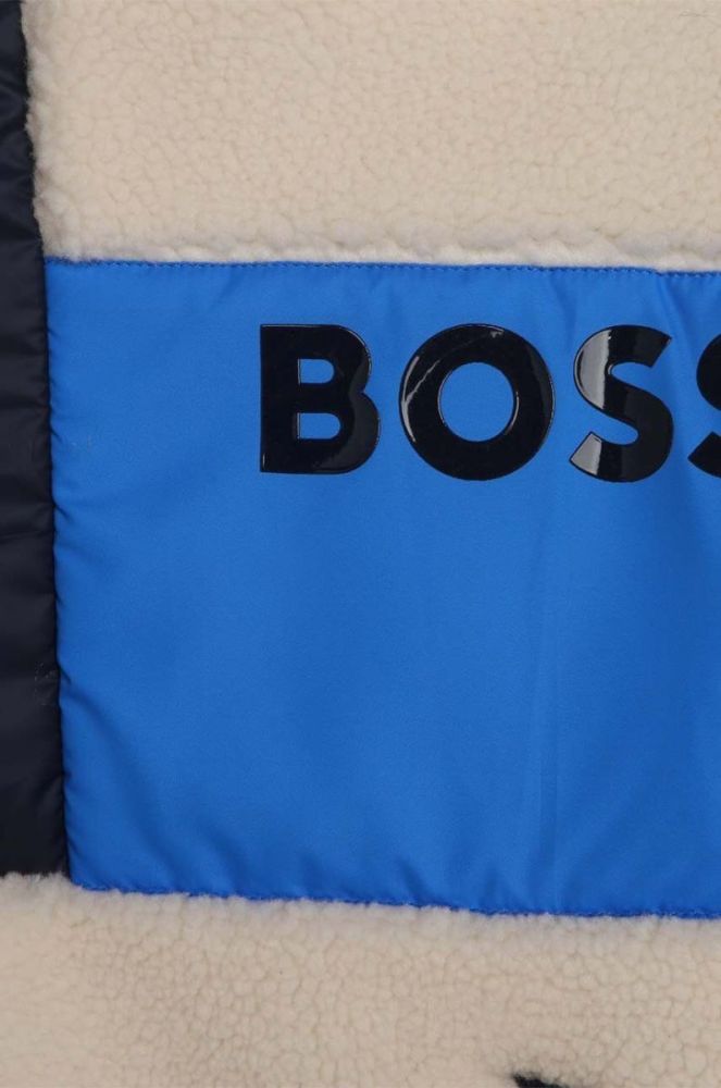 Дитяча кофта BOSS колір бежевий з принтом (3557581) фото 4