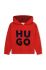 Дитяча кофта HUGO колір червоний з капюшоном з принтом (3511310)