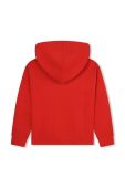 Дитяча кофта HUGO колір червоний з капюшоном з принтом (3511323)