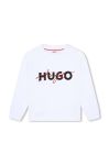 Дитяча кофта HUGO колір білий з принтом (3545888)