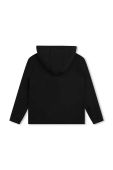 Дитяча кофта HUGO колір чорний з капюшоном з аплікацією (3511327)