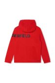 Дитяча бавовняна кофта Karl Lagerfeld колір червоний з капюшоном з принтом (3465926)