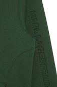 Дитяча кофта Karl Lagerfeld колір зелений однотонна (3453659)