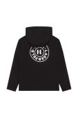 Дитяча кофта Karl Lagerfeld колір чорний з капюшоном з принтом (3453666)