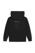 Дитяча кофта Karl Lagerfeld колір чорний з капюшоном з принтом (3453683)