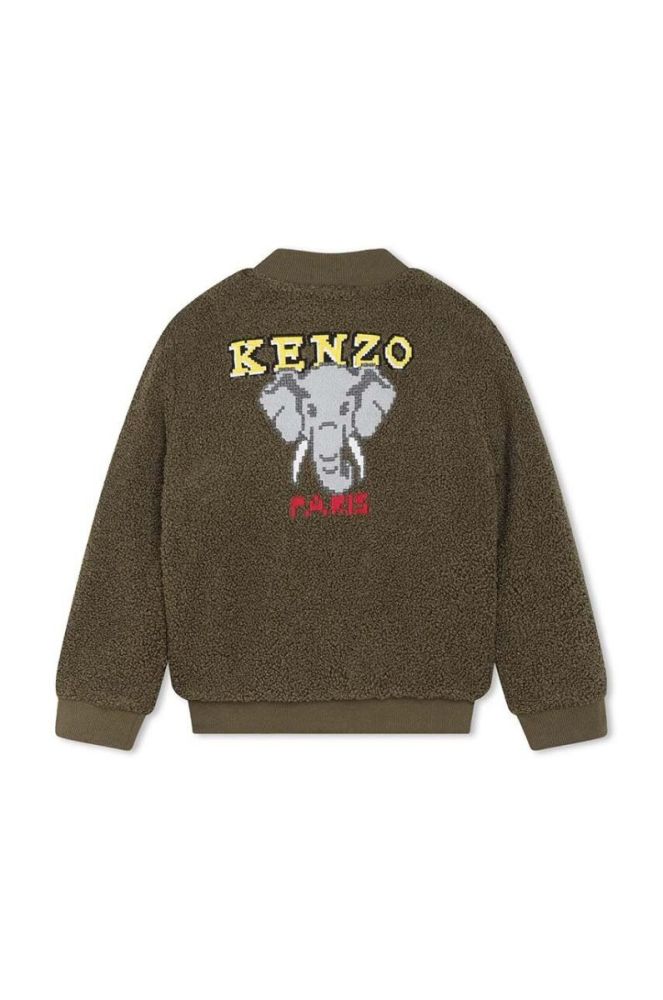 Дитяча кофта Kenzo Kids колір зелений з аплікацією (3441554) фото 2