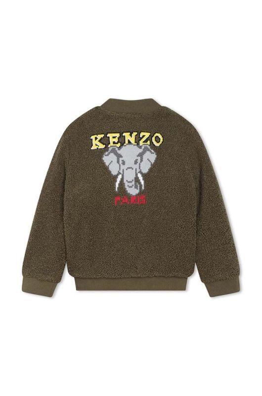 Дитяча кофта Kenzo Kids колір зелений з аплікацією (3441554) фото 2