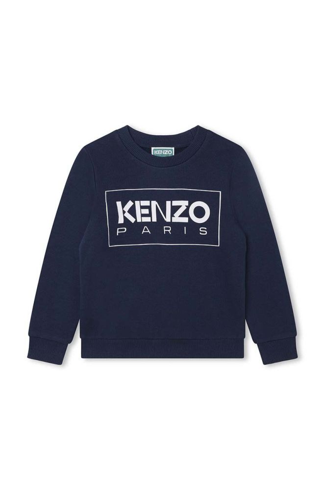 Дитяча бавовняна кофта Kenzo Kids з принтом колір блакитний (3407280)