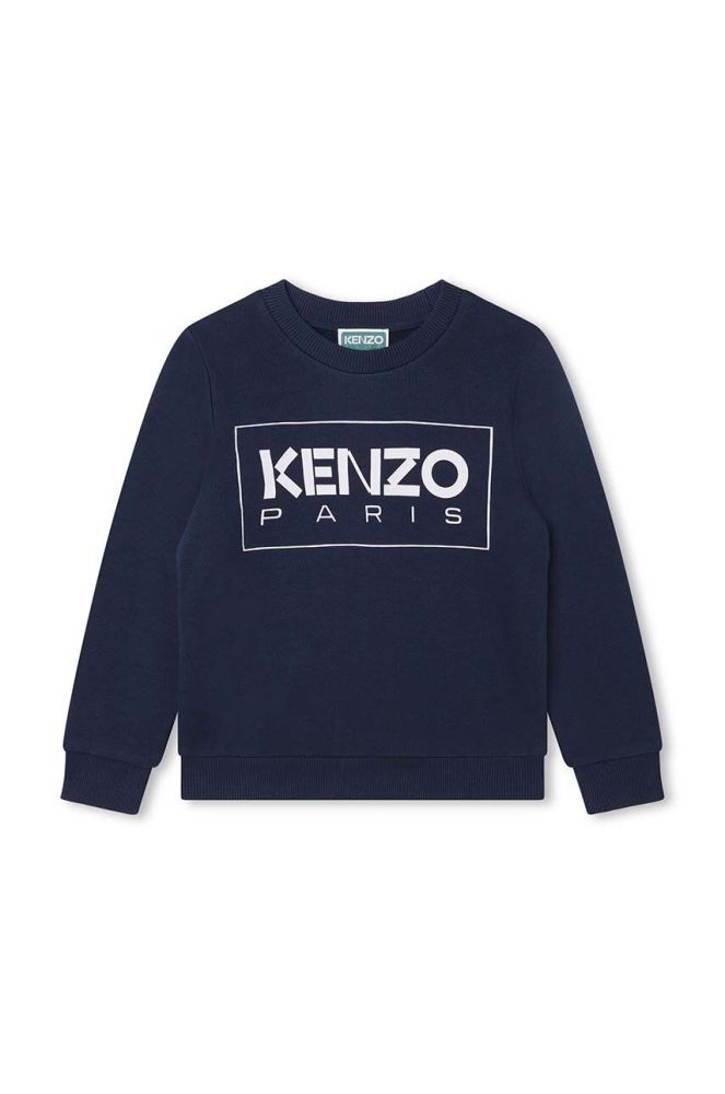 Дитяча бавовняна кофта Kenzo Kids з принтом колір блакитний (3407285)