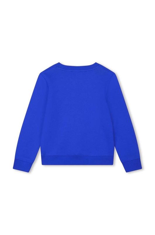 Дитяча бавовняна кофта Kenzo Kids колір синій з принтом (3453698) фото 2