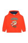Дитяча кофта Kenzo Kids колір помаранчевий з капюшоном з принтом (3407307)