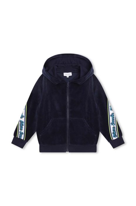 Кофта Marc Jacobs колір синій з капюшоном з аплікацією