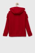 Дитяча кофта adidas Performance колір червоний з капюшоном візерунок