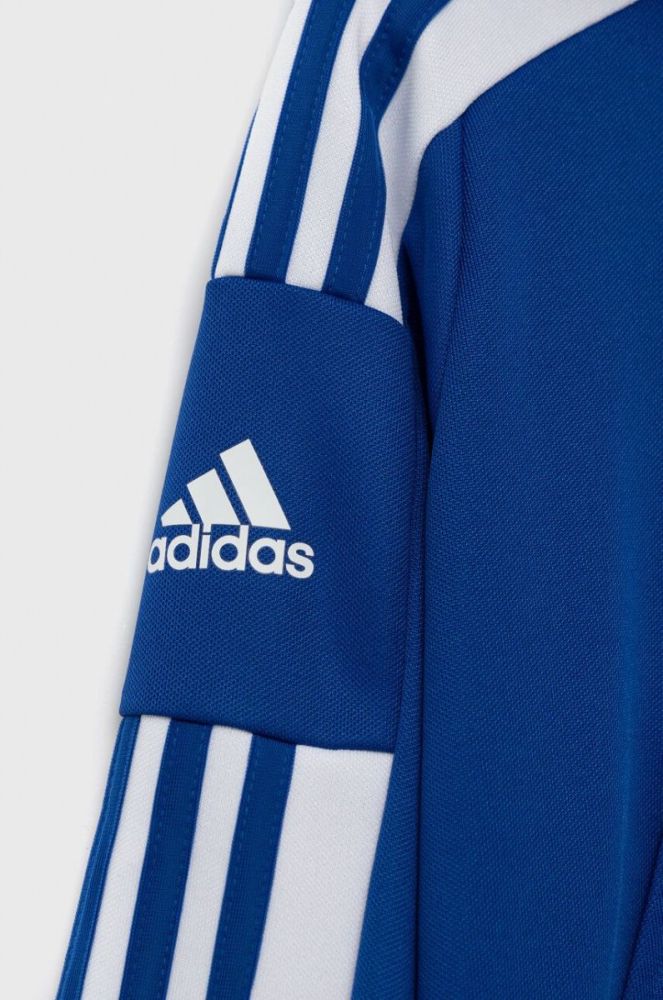 Дитяча кофта adidas Performance з капюшоном візерунок колір блакитний фото 3