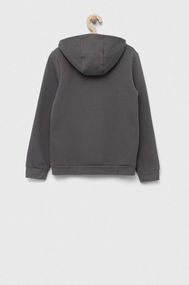 Дитяча кофта adidas Performance ENT22 HOODY Y колір сірий з капюшоном однотонна фото 2