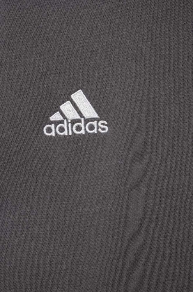 Дитяча кофта adidas Performance ENT22 HOODY Y колір сірий з капюшоном однотонна фото 3