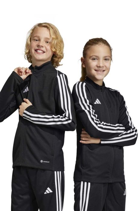 Дитяча кофта adidas Performance TIRO23L TR JKTY колір чорний візерунок Дитяча кофта adidas Performance TIRO23L TR JKTY колір чорний візерунок