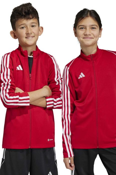 Дитяча кофта adidas Performance TIRO23L TR JKTY колір червоний з аплікацією Дитяча кофта adidas Performance TIRO23L TR JKTY колір червоний з аплікацією