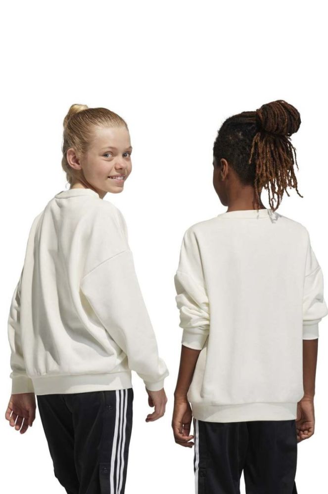 Дитяча кофта adidas Originals колір бежевий з принтом (3506559) фото 5