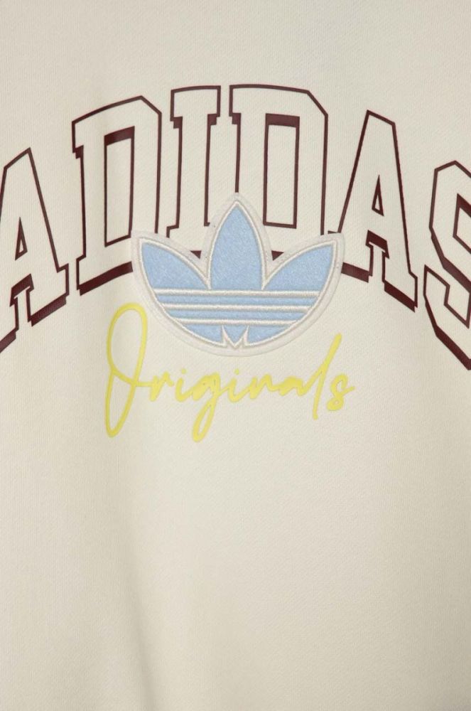 Дитяча кофта adidas Originals колір бежевий з принтом (3506559) фото 4