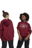 Дитяча кофта adidas Originals колір бордовий з капюшоном з принтом