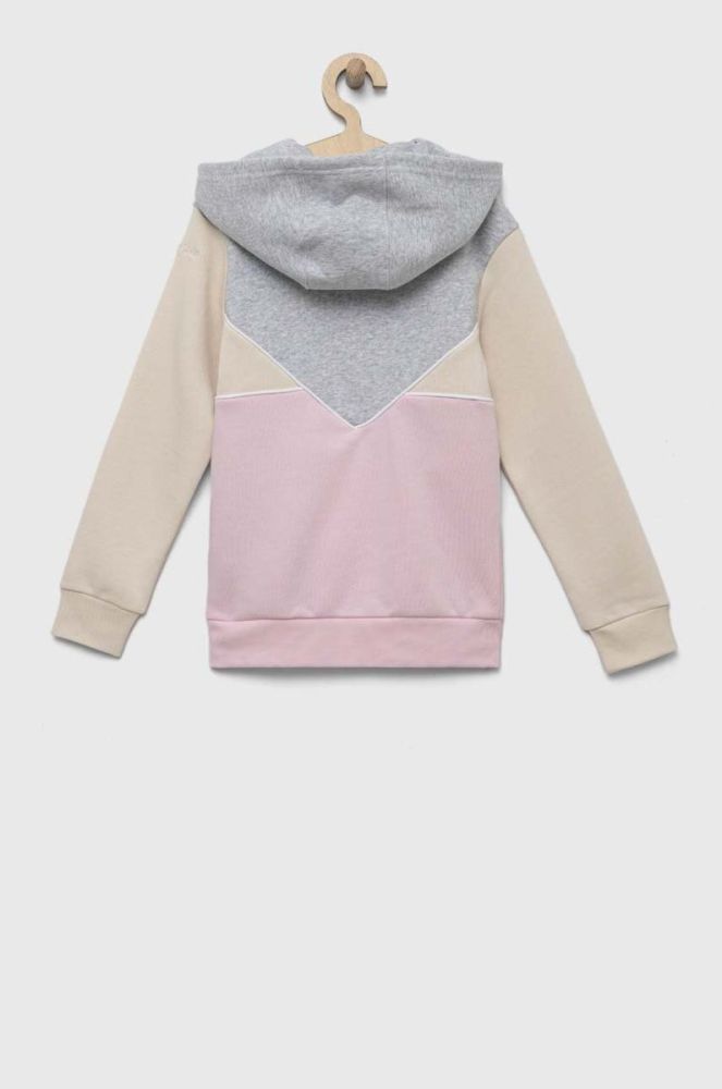 Дитяча кофта adidas Originals колір сірий з капюшоном візерунок фото 3