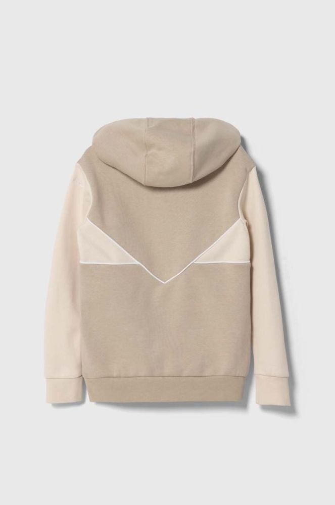 Дитяча кофта adidas Originals колір бежевий з капюшоном з принтом (3601304) фото 3
