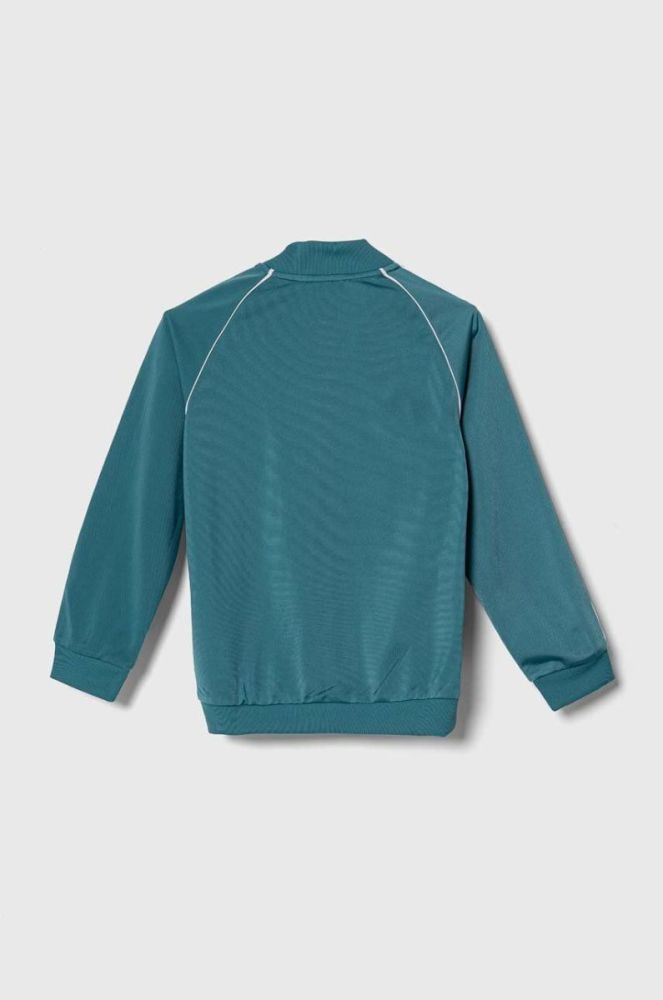Дитяча кофта adidas Originals колір бірюзовий з аплікацією фото 3