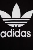 Дитяча кофта adidas Originals колір чорний з капюшоном з принтом