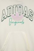 Дитяча кофта adidas Originals колір бежевий з капюшоном з принтом (3337878)