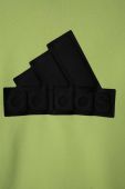 Кофта adidas колір зелений з капюшоном з принтом