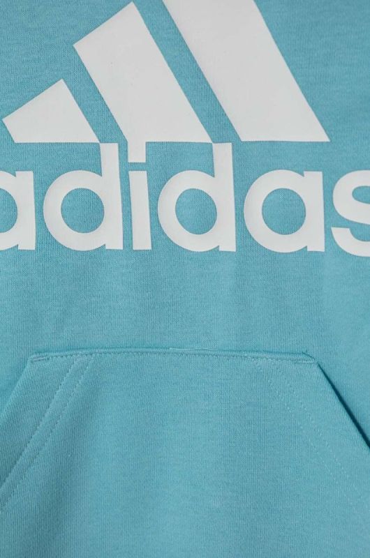 Дитяча кофта adidas з капюшоном з принтом колір блакитний (3514921) фото 2