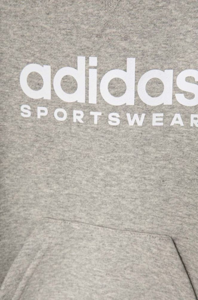 Дитяча кофта adidas колір сірий з капюшоном з принтом (3566821) фото 4