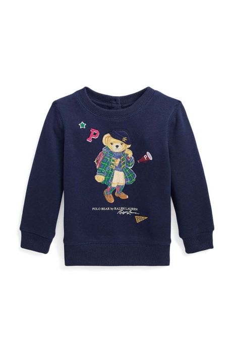 Кофта для немовлят Polo Ralph Lauren колір синій з принтом (3637865)